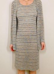 Vintage Chetta B Striped Sweater Midi Dress Set
