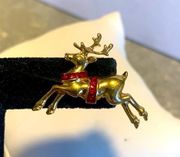 Golden Reindeer pin