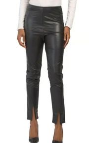 NEW Bagatelle Black Faux Leather Pants size Large Split Hem Date Night