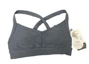 Vuori Women’s Elevation Ruched Bra Color Flint Heather Size XS New w/tag $64