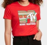 Womens/Juniors Size Medium MTV Holiday Tshirt