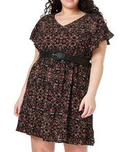 Juniors' WallFlower Woven Flutter Sleeve Dress