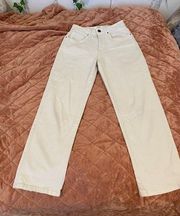 stretch straight leg white jeans