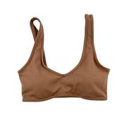 White Fox Active - Sports Bra Crop Top in Brown