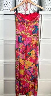 Trina Turk Floral Halter Maxi Dress