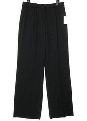 Armani Collezioni Womens Sz 12 Black Polyester Dress Pants Wide Band NWT $595