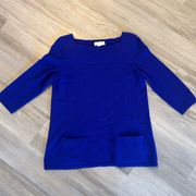 Peck & Peck Half Sleeve 100% Cashmere Sweater