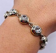 White House Black Market Silver Tone Statement Bracelet