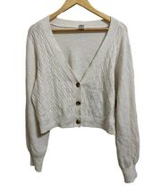 Abound women's ivory button down cardigan size 1X NEW