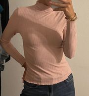 ZARA Light Pink Long-sleeve Shirt Fitted  Shirt