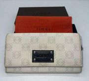 Loewe Monogram Long Trifold Wallet with Dust Cloth and Box