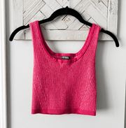 Fuchsia Knit Crop Tank