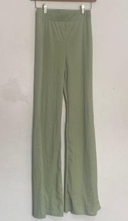 Club L London wide leg high waisted pants size 4 pastel green