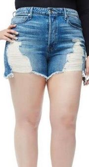 Good American Bombshell Denim Shorts Distressed