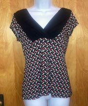 Black, Red, & White Ripe Clothing Company Short Sleeve Shirt Top Size Large