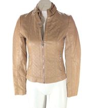 Guess PU Leather Moto Riding Jacket size XS EUC