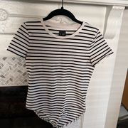 Gap  Black and White Striped Bodysuit