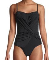 NWT Catherine Malandrino Draped One-Piece Swimsuit. Size M