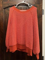 Orange Boucle Sweater