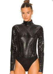 NWOT h:ours Silvana Bodysuit in Black Size S