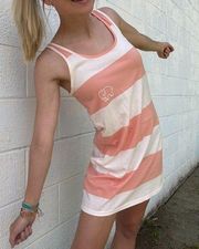 Ivory Ella Peach Striped Tee Shirt Dress