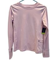 Womens XS Performance Fleece Long Sleeve Tee Lilac