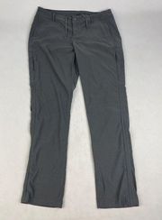 Kuhl Pants Womens 14 Gray Trekr Straight Leg Cinch Zip Pockets Outdoors Hiking