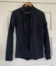 Black Full Zip Running Jacket