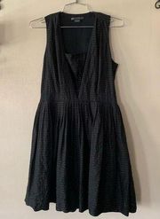 Armani Exchange Black Sleeveless Flared Mini Dress Size 6