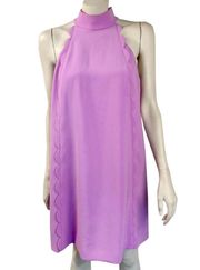 Ted Baker London  Torriis Lilac‎ Scalloped Trim Halter Dress