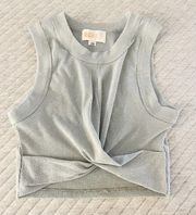 Metallic Twist Crop Top