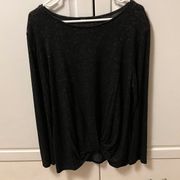 NWOT Womens  Twist Hem Sweater - Black XL