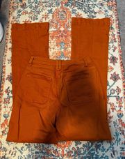 Vintage Orange Denim Jeans Flare