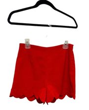 Red Scalloped Shorts (S)