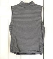 In Great Condition No Boundaries Turtle Neck Tank Top Black and White Sz Large