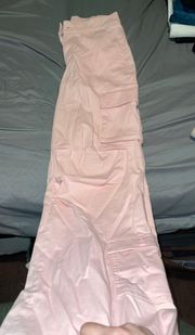 High Rise Light Pink Cargo Pants