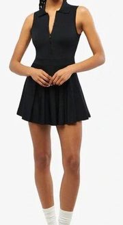 NWT Revolve / WeWoreWhat Black Zipped Pleated Tennis Dress w Shorts - XL
