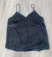 NWOT  Black Satin Camisole Tank Size Medium