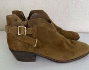 Vince Camuto  ankle booties suede brown boots size 8.5