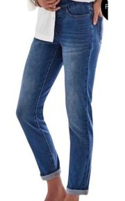 Soft Surroundings Ultimate Denim Pull On Straight Leg Jeans PS