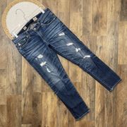 AG Adriano Goldschmied Stilt Crop Cigarette Leg Jeans Womens 27 Distressed