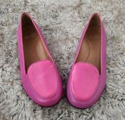 Dansko Nastacia Nappa Pink and Purple Leather Loafers Size 8.5/9 EU 39