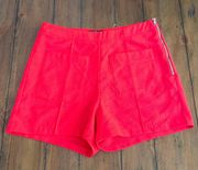 Red Zip-Up Chino Shorts Size Medium