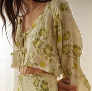 Urban Outfitters Floral Tie Long Sleeve