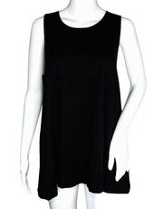 American Apparel Shirt Womens Small Black Tunic Top Basic Essential Minimalist