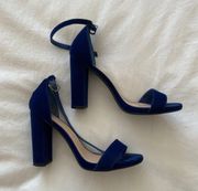 Blue Velvet Heels