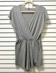 Urban Outfitters Grey Ribbed Romper Size Medium