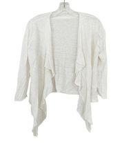 Isda & Co White Linen Cardigan Sz S