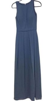 BILL LEVKOFF Slate Chiffon Sleeveless A-line Dress Size 10