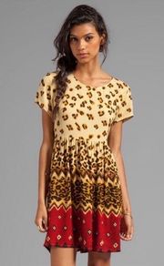 MINKPINK leopard cheetah swing babydoll dress